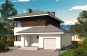 Двухэтажный дом с подвалом, гаражом, террасой и балконом Rg5129z (Зеркальная версия) Вид1