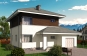 Двухэтажный дом с подвалом, гаражом, террасой и балконом Rg5129z (Зеркальная версия) Вид2