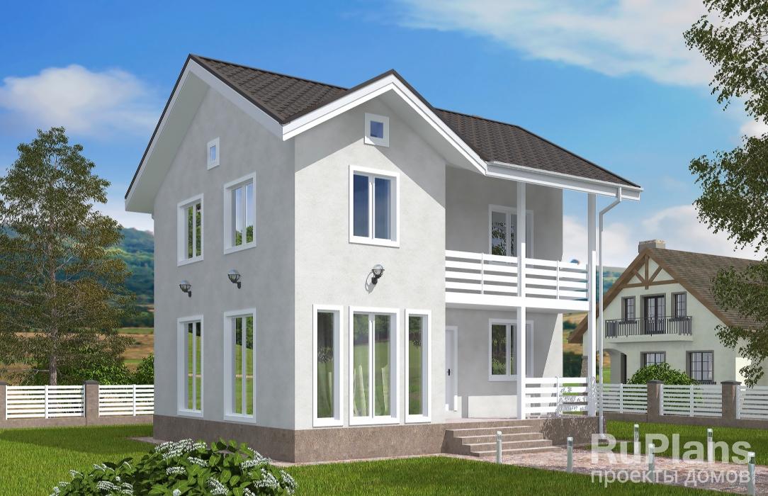 Двухэтажный дом с балконом Rg5155 - Вид1