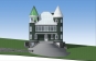 Проект трехэтажного жилого дома с чердаком, лоджией и террасами Rg5182z (Зеркальная версия) Фасад1
