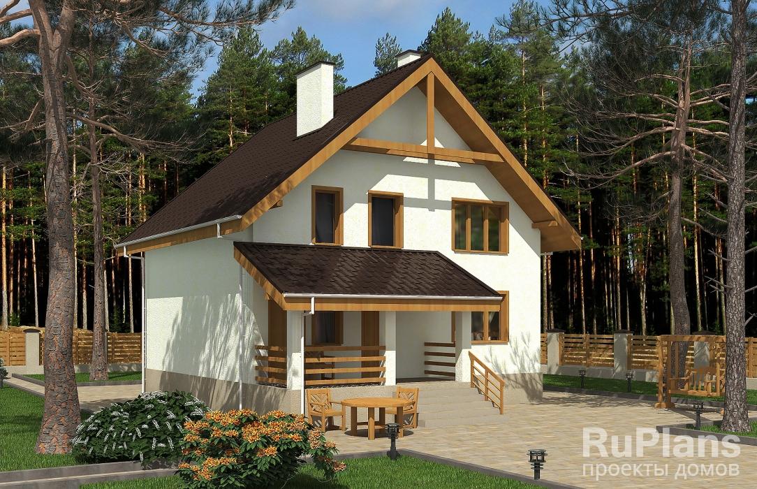 Rg5210 - Проект одноэтажного дома с мансардой