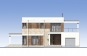 Проект двухэтажного жилого дома с гаражом и террасами Rg5216z (Зеркальная версия) Фасад1