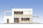 Проект двухэтажного жилого дома с гаражом и террасами Rg5216 Фасад3