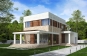 Проект двухэтажного жилого дома с гаражом и террасами Rg5216z (Зеркальная версия) Вид2