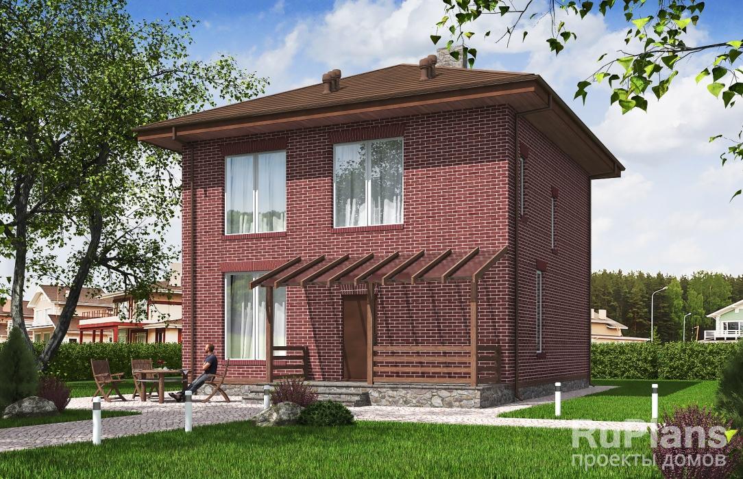 Двухэтажный жилой дом с террасой Rg5256 - Вид1