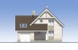 Одноэтажный дом с мансардой, террасой, балконом и гаражом Rg5283 Фасад1