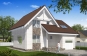 Одноэтажный дом с мансардой, гаражом, верандой и лоджией Rg5305z (Зеркальная версия) Вид1