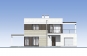 Двухэтажный дом с гаражом и террасами Rg5328 Фасад1