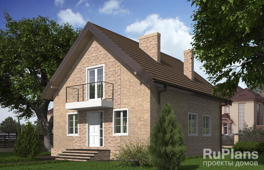 Rg5381 - Проект одноэтажного жилого дома с террасой и мансардой