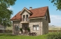 Одноэтажный дом с мансардой и  террасой Rg5403z (Зеркальная версия) Вид1