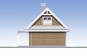 Одноэтажный жилой дом с мансардой и террасой Rg5442z (Зеркальная версия) Фасад4