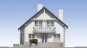 Одноэтажный жилой дом с мансардой, террасой, эркером и балконом Rg5466z (Зеркальная версия) Фасад3