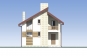 Одноэтажный жилой дом с мансардой и балконом Rg5475z (Зеркальная версия) Фасад2