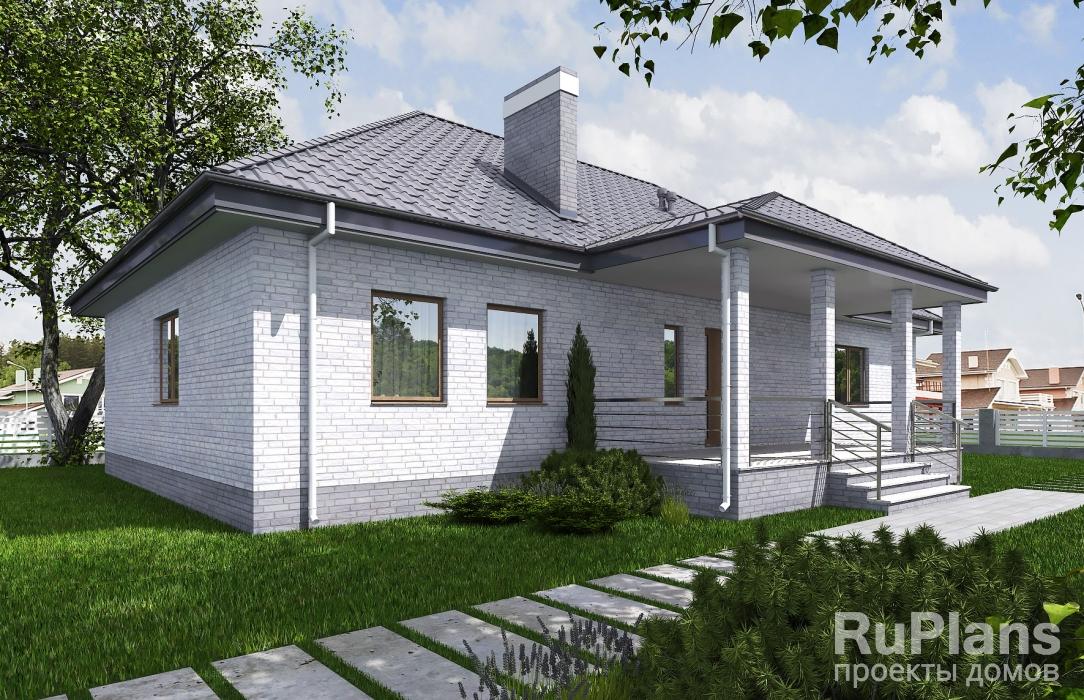 Rg5510 - Проект индивидуального одноэтажного жилого дома с террасой
