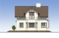 Одноэтажный жилой дом с мансардой, террасой и балконами Rg5548z (Зеркальная версия) Фасад2