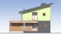 Одноэтажный жилой дом с мансардой, террасой, гаражом и балконом Rg5598z (Зеркальная версия) Фасад1