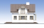 Одноэтажный жилой дом с мансардой,  террасой, эркером и балконами Rg5621z (Зеркальная версия) Фасад2