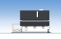 Одноэтажный жилой дом с мансардой, гаражом, террасой и балконами Rg5696z (Зеркальная версия) Фасад2