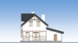 Одноэтажный жилой дом с мансардой, гаражом, террасой и балконами Rg5696z (Зеркальная версия) Фасад3