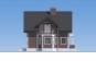 Одноэтажный жилой дом с мансардой, террасой и балконами Rg5863z (Зеркальная версия) Фасад2