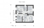 Одноэтажный дом с двумя спальнями и кухней-гостиной Rg5904z (Зеркальная версия) План2