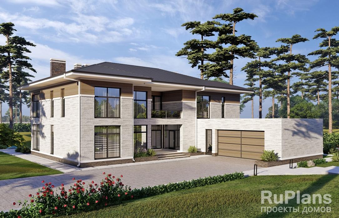 Rg5996 - Двухэтажный дом  с террасой, балконом, лоджией, пятью спальнями и гаражом на 2 машины