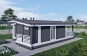 Проект одноэтажного дома с деревянным каркасом, отделкой планкеном и террасой Rg6094 Вид4