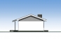 Одноэтажный дом с террасой,3мя спальнями, отделкой штукатуркой Rg6129z (Зеркальная версия) Фасад2