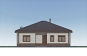 Одноэтажный дом с террасой, 3 спальнями и отделкой облицовочным кирпичом Rg6140z (Зеркальная версия) Фасад1