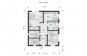 Одноэтажный дом с плоской крышей, тремя спальнями и отделкой штукатуркой и планкеном Rg6213z (Зеркальная версия) План2