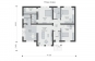 Одноэтажный дом со вторым светом и с тремя спальнями Rg6218z (Зеркальная версия) План2