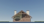 Оодноэтажный дом с террасой, спальней и отделкой облицовочным кирпичом Rg6250 Фасад1