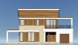 Двухэтажный дом с террасой, балконом и гаражом на 1 машину Rg6262z (Зеркальная версия) Фасад1