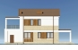 Двухэтажный дом с террасой, балконом и гаражом на 1 машину Rg6262 Фасад4