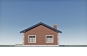 Эскизный проект одноэтажного гостевого дома облицованного кирпичем с камином Rg4014 Фасад4