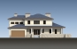 Двухэтажный дом с подвалом, гаражом на 2 машины и террасой Rg1566 Фасад1