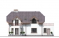 Одноэтажный дом с мансардой, эркером, гаражом, террасой и балконами Rg1570 Фасад3