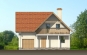 Дом с мансардой, гаражом, террасой и балконами Rg1574z (Зеркальная версия) Фасад1