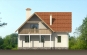 Дом с мансардой, гаражом, террасой и балконами Rg1574z (Зеркальная версия) Фасад3