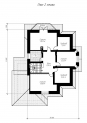 Дом с мансардой, подвалом, гаражом, эркерами, террасой и балконом Rg1581 План3