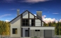 Дом с мансардой, гаражом, террасой и балконами Rg1617 Фасад1