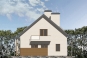 Дом с мансардой, гаражом, террасой и балконами Rg3220z (Зеркальная версия) Фасад1
