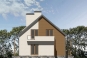 Дом с мансардой, гаражом, террасой и балконами Rg3220z (Зеркальная версия) Фасад3