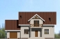 Дом с мансардой, гаражом, террасой и балконами Rg3248 Фасад3
