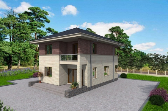 Rg3317 - Двухэтажный дом с гаражом,  террасой и балконом