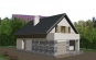 Дом с мансардой, гаражом, террасой и балконами Rg3319z (Зеркальная версия) Вид2