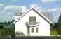Дом с мансардой, эркером, гаражом, террасой и балконами Rg3320 Фасад1