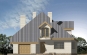 Дом с мансардой, эркером, гаражом, террасой и балконами Rg3324 Фасад4