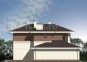 Проект компактного двухэтажного дома с гаражом Rg3332 Фасад1