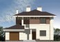 Проект компактного двухэтажного дома с гаражом Rg3332z (Зеркальная версия) Фасад4